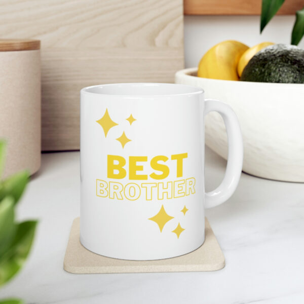 Best Brother – White Ceramic Mug Cup 11 oz for Brother