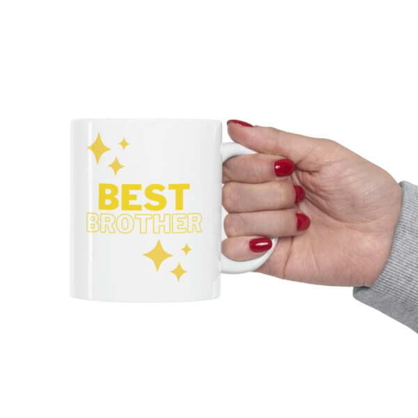 Best Brother – White Ceramic Mug Cup 11 oz for Brother