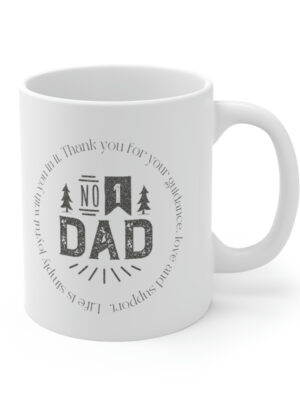 Number One Dad - White Ceramic Mug Cup 11 oz for Father - Fathers day gift