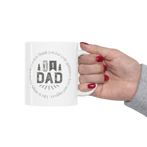 Number One Dad - White Ceramic Mug Cup 11 oz for Father - Fathers day gift