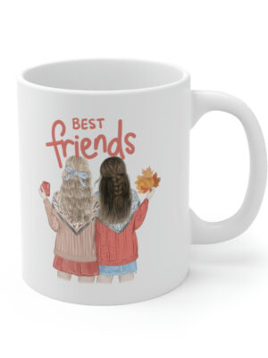 Best Friend – White Ceramic Mug Cup 11 oz for Friend