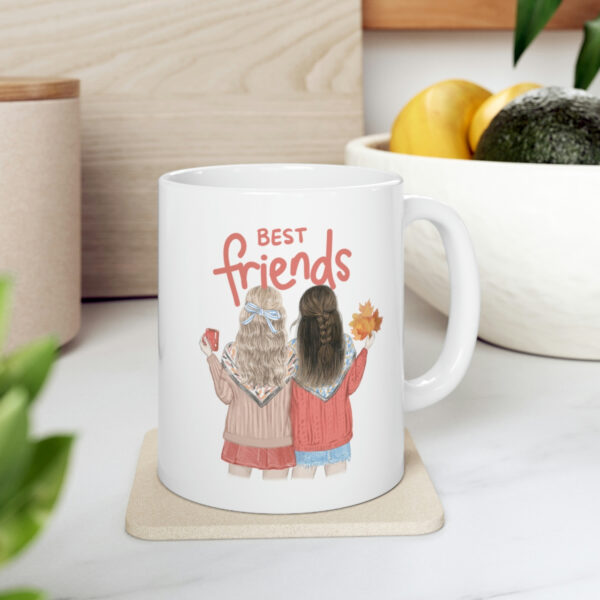 Best Friend – White Ceramic Mug Cup 11 oz for Friend