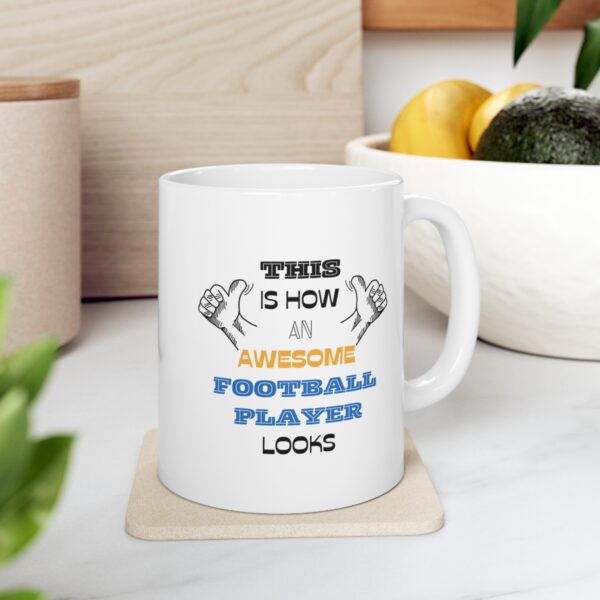 Awesome Football Player – White Ceramic Mug Cup 11 oz Gift for Soccer Player - Image 7