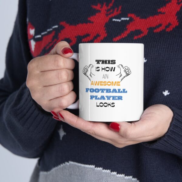 Awesome Football Player – White Ceramic Mug Cup 11 oz Gift for Soccer Player - Image 11