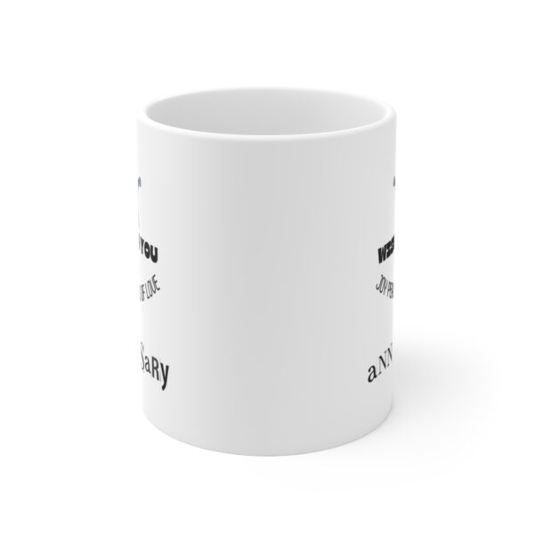 Anniversary wishes – White Ceramic Mug Cup 11 oz Gift for Annivarsary - Image 2