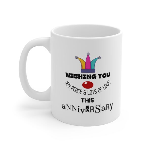 Anniversary wishes – White Ceramic Mug Cup 11 oz Gift for Annivarsary - Image 3