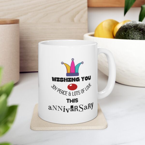 Anniversary wishes – White Ceramic Mug Cup 11 oz Gift for Annivarsary - Image 7