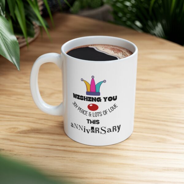 Anniversary wishes – White Ceramic Mug Cup 11 oz Gift for Annivarsary - Image 8