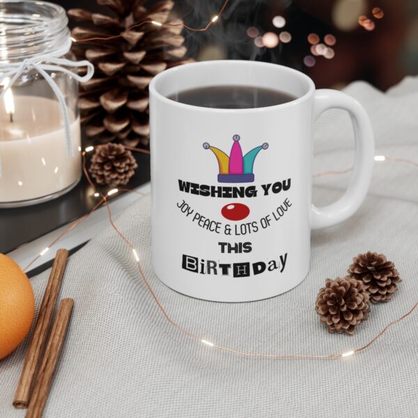 Birthday wishes – White Ceramic Mug Cup 11 oz Gift for Birthday - Image 4