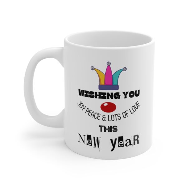 New Year wishes – White Ceramic Mug Cup 11 oz Gift for New Year - Image 3