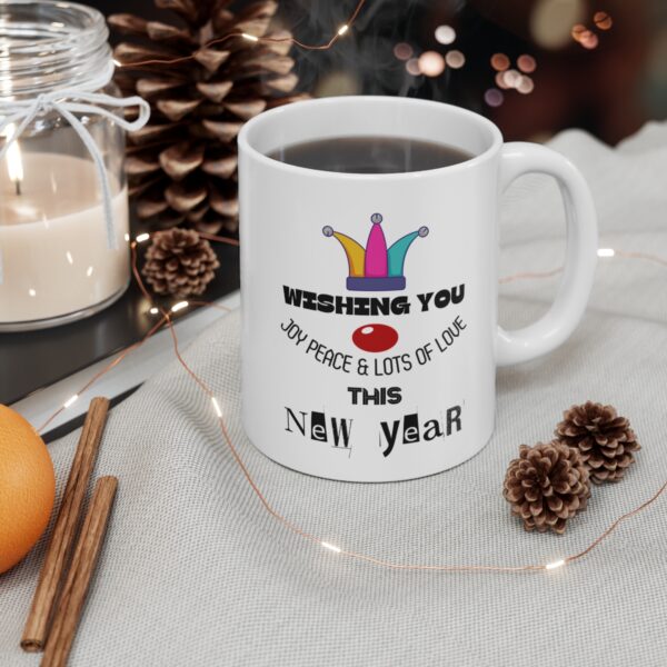 New Year wishes – White Ceramic Mug Cup 11 oz Gift for New Year - Image 4