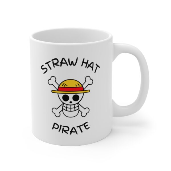 Straw Hat King of Pirate – White Ceramic Mug Cup 11 oz Gift for One Piece Pirate Fans