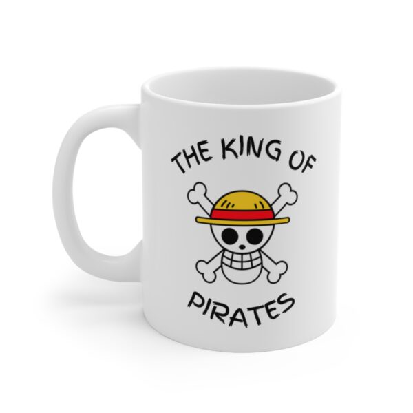 Straw Hat King of Pirate – White Ceramic Mug Cup 11 oz Gift for One Piece Pirate Fans - Image 3