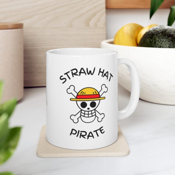 Straw Hat King of Pirate – White Ceramic Mug Cup 11 oz Gift for One Piece Pirate Fans - Image 7