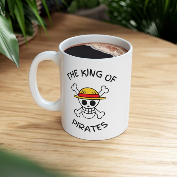 Straw Hat King of Pirate – White Ceramic Mug Cup 11 oz Gift for One Piece Pirate Fans - Image 8