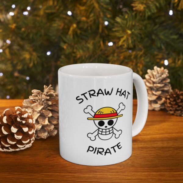 Straw Hat King of Pirate – White Ceramic Mug Cup 11 oz Gift for One Piece Pirate Fans - Image 9