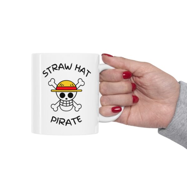 Straw Hat King of Pirate – White Ceramic Mug Cup 11 oz Gift for One Piece Pirate Fans - Image 12