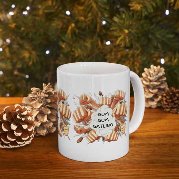 Gum Gum Gatling – White Ceramic Mug Cup 11 oz Gift for One Piece Pirate Fans - Image 9