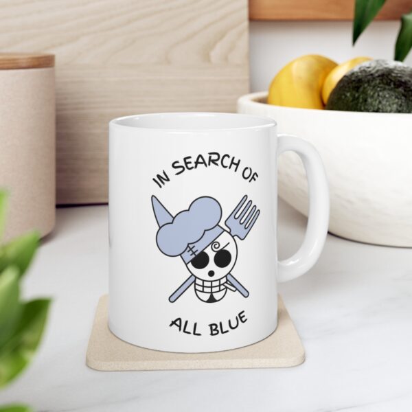 In Search of All Blue Cooks Paradise – White Ceramic Mug Cup 11 oz Gift for One Piece Pirate Sanji Fans - Image 7