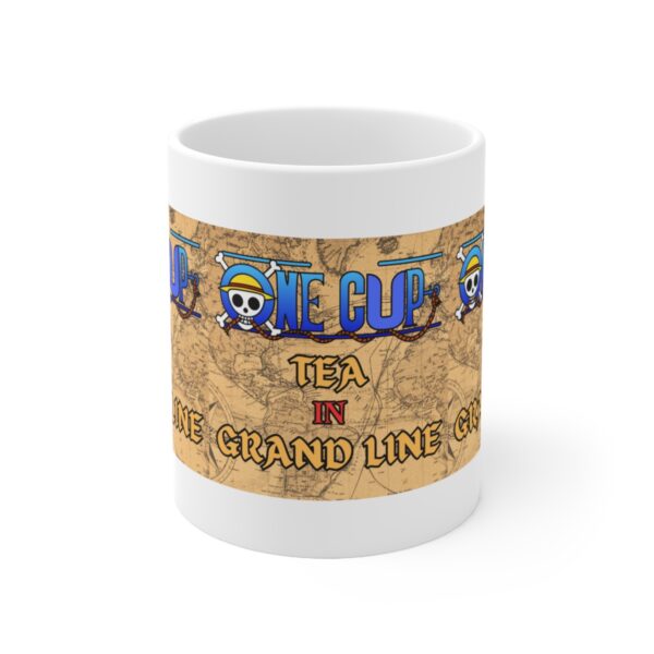 One Cup Tea in Grandline – White Ceramic Mug Cup 11 oz Gift for One Piece Pirate Fans - Image 2