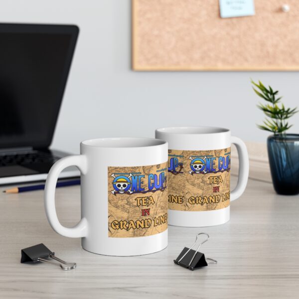 One Cup Tea in Grandline – White Ceramic Mug Cup 11 oz Gift for One Piece Pirate Fans - Image 5