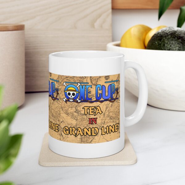 One Cup Tea in Grandline – White Ceramic Mug Cup 11 oz Gift for One Piece Pirate Fans - Image 7