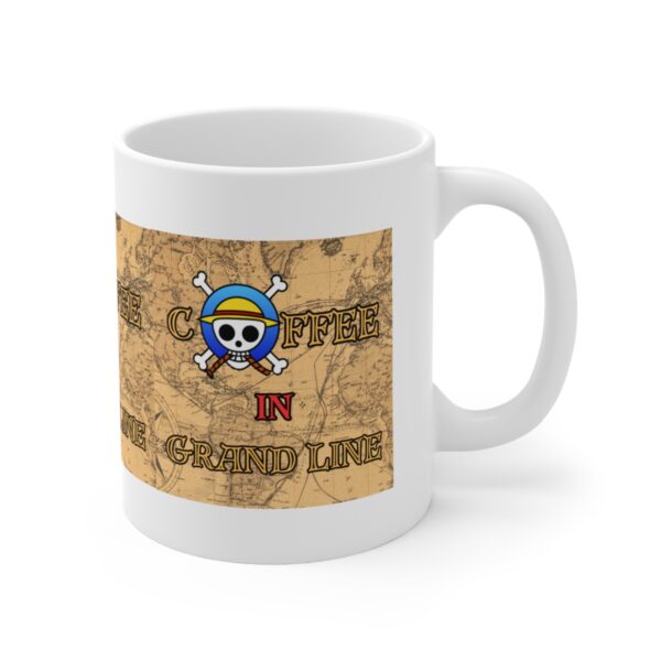 Coffee in Grandline – White Ceramic Mug Cup 11 oz Gift for One Piece Pirate Fans