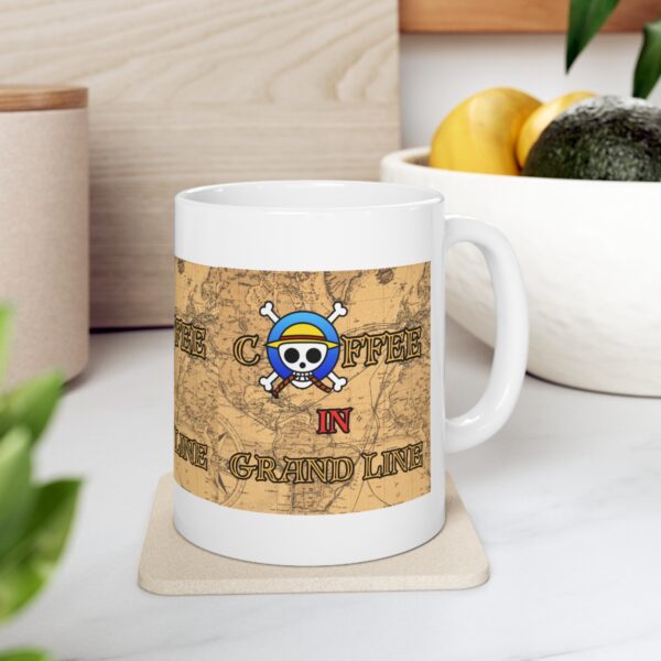 Coffee in Grandline – White Ceramic Mug Cup 11 oz Gift for One Piece Pirate Fans - Image 7