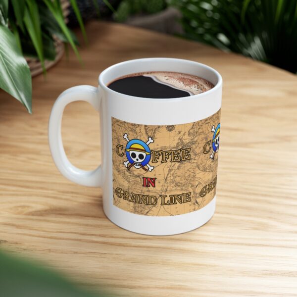 Coffee in Grandline – White Ceramic Mug Cup 11 oz Gift for One Piece Pirate Fans - Image 8