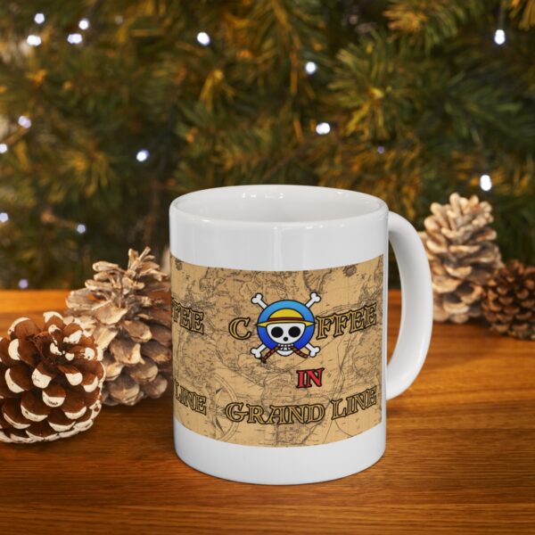 Coffee in Grandline – White Ceramic Mug Cup 11 oz Gift for One Piece Pirate Fans - Image 9