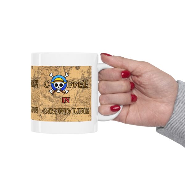 Coffee in Grandline – White Ceramic Mug Cup 11 oz Gift for One Piece Pirate Fans - Image 12