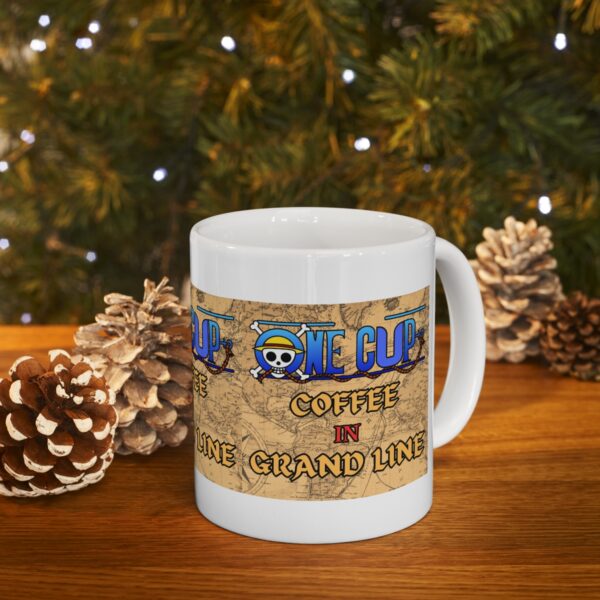 One Cup Coffee in Grandline – White Ceramic Mug Cup 11 oz Gift for One Piece Pirate Fans - Image 9