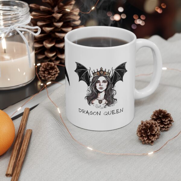 Dragon Queen Khaleesi - Game of Thrones – White Ceramic Mug Cup 11 oz Gift for GOT Fans - Image 4