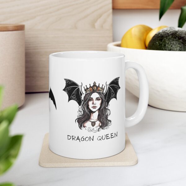 Dragon Queen Khaleesi - Game of Thrones – White Ceramic Mug Cup 11 oz Gift for GOT Fans - Image 7