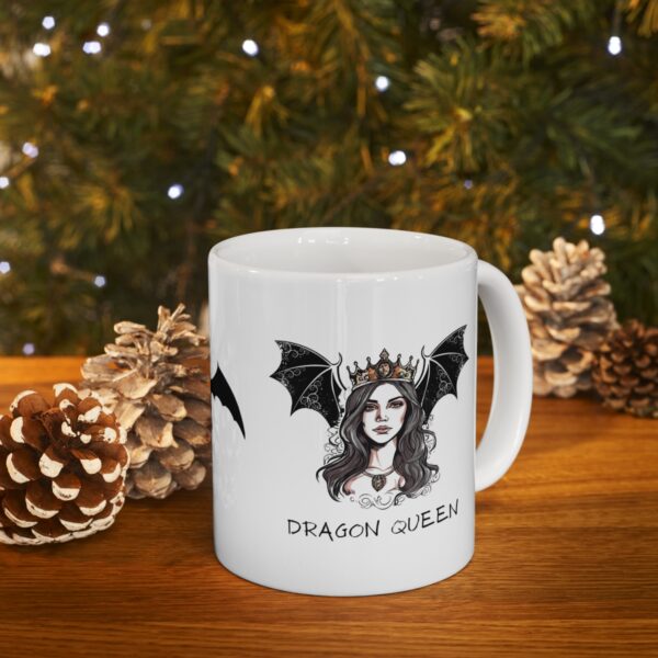 Dragon Queen Khaleesi - Game of Thrones – White Ceramic Mug Cup 11 oz Gift for GOT Fans - Image 9