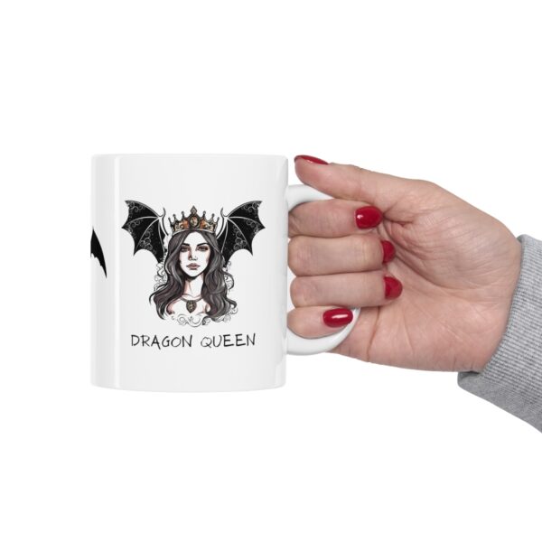 Dragon Queen Khaleesi - Game of Thrones – White Ceramic Mug Cup 11 oz Gift for GOT Fans - Image 12