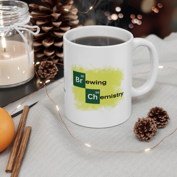 Brewing Chemistry Heisenburg Breaking Bad – White Ceramic Mug Cup 11 oz Gift for Chemist - Image 4