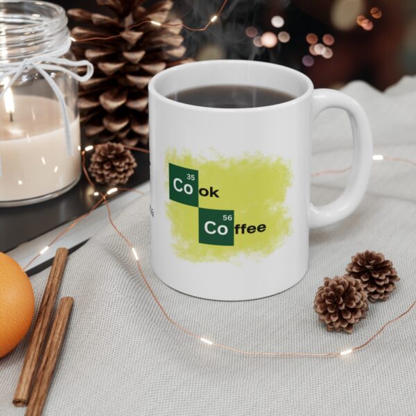 Cook Coffee Heisenburg Breaking Bad – White Ceramic Mug Cup 11 oz Gift for Chemist - Image 4