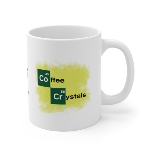 Coffee Crystals Heisenburg Breaking Bad – White Ceramic Mug Cup 11 oz Gift for Chemist