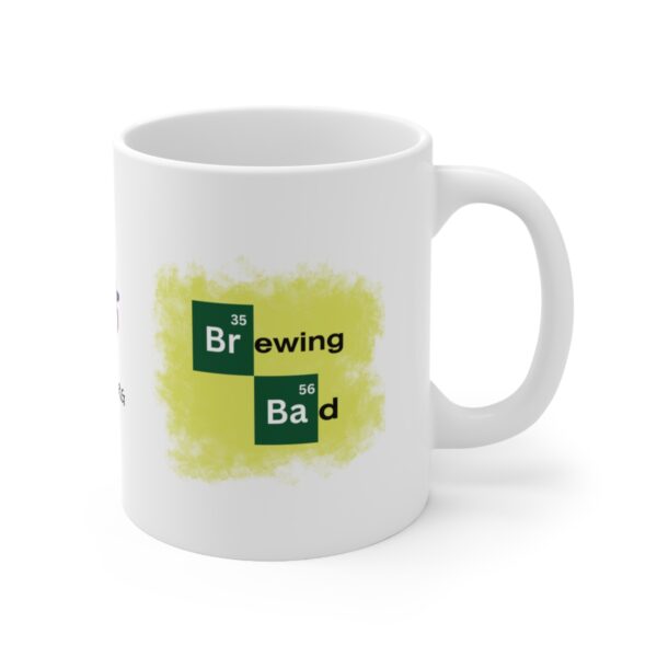 Brewing Bad Heisenburg Breaking Bad – White Ceramic Mug Cup 11 oz Gift for Chemist