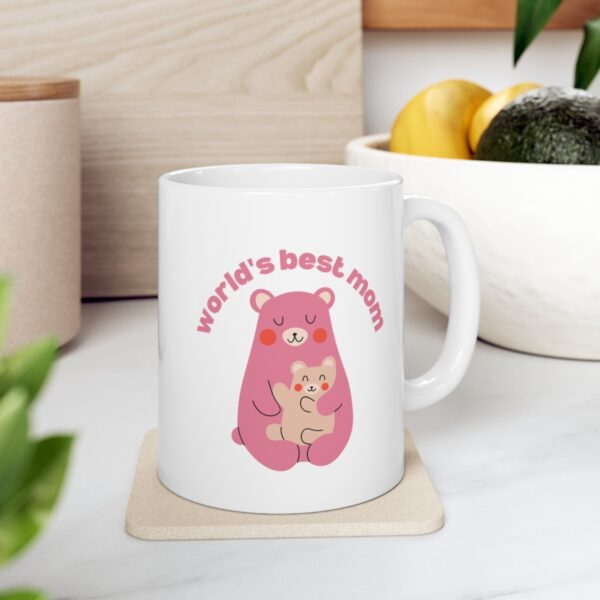 Worlds Best Mom Mama Bear – White Ceramic Mug Cup 11 oz for Mother – Mothers day gift - Image 7