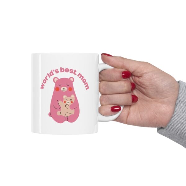 Worlds Best Mom Mama Bear – White Ceramic Mug Cup 11 oz for Mother – Mothers day gift - Image 12