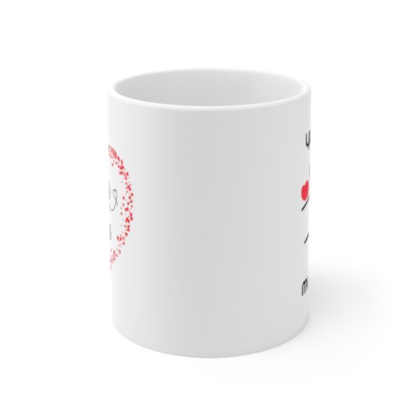 You Won My Heart - I love You – White Ceramic Mug Cup 11 oz for Couples – Valentine Gift - Image 2