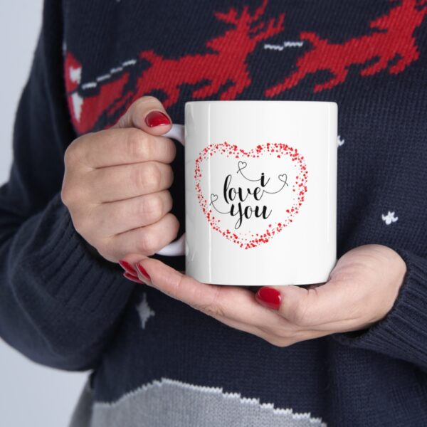 You Won My Heart - I love You – White Ceramic Mug Cup 11 oz for Couples – Valentine Gift - Image 11