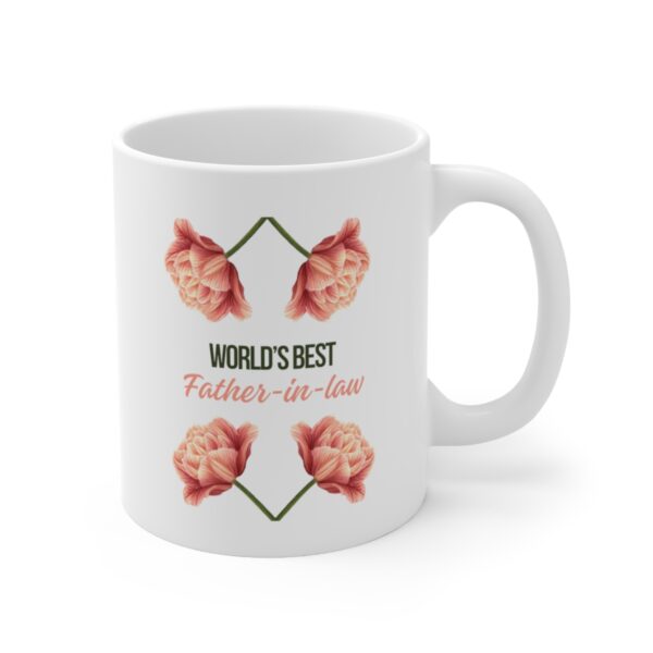 Worlds Best Father In Law – White Ceramic Mug Cup 11 oz for Father In Law