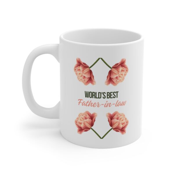 Worlds Best Father In Law – White Ceramic Mug Cup 11 oz for Father In Law - Image 3