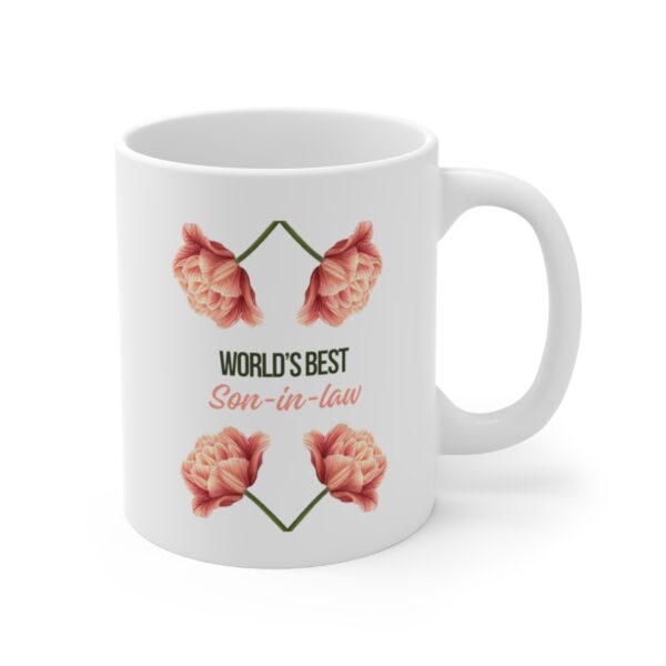 Worlds Best Son In Law – White Ceramic Mug Cup 11 oz for Son In Law