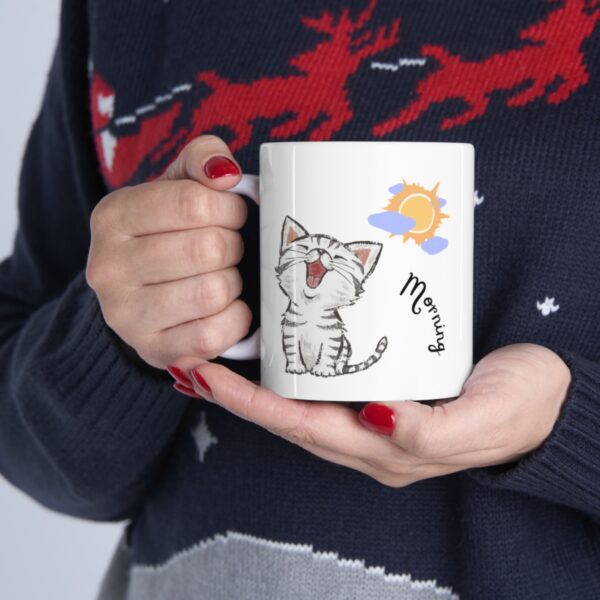 Cat are my favorite people – Cat Morning White Ceramic Mug Cup 11 oz Gift for Cat Lovers - Image 11