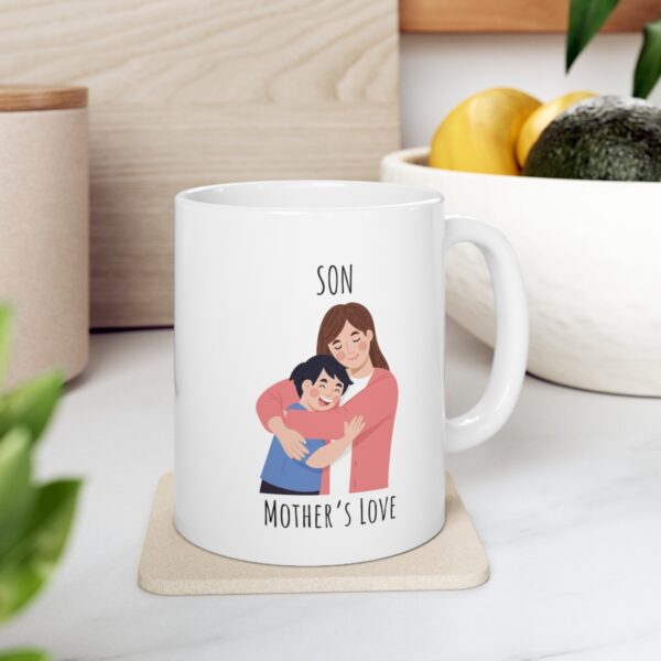 Son Mothers Love - Fathers Pride – White Ceramic Mug Cup 11 oz Gift for Son - Image 7