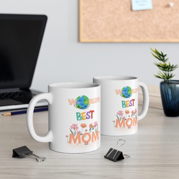 Worlds Best Mom – White Ceramic Mug Cup 11 oz for Mother – Mothers day gift - Image 5